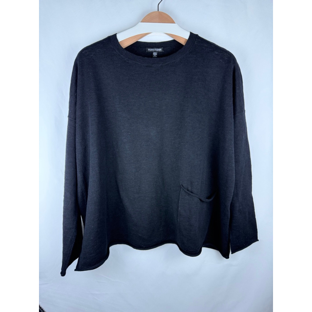 Women's Eileen Fisher Sweater Black Size XL
